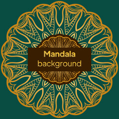 Floral Background. Hand Drawn Ornament with Floral Wreath. Vector illustration