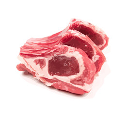 Raw lamb chops or mutton cuts isolated