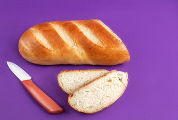 fresh bread on a cutting board