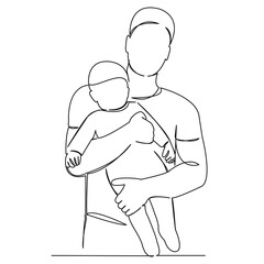 dad with a baby in his arms