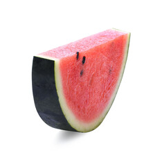 Sliced of watermelon isolated on white background.