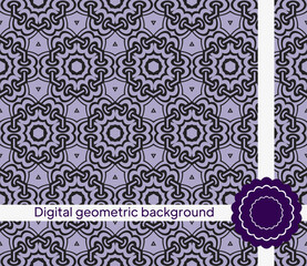 mirror seamless pattern with abstract floral and leave style. Repeating sample figure and line. For modern interiors design, wallpaper, textile industry. Vector illustration