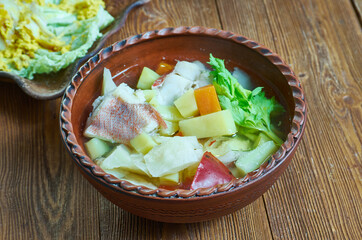 Manhattan-Style Catfish Chowder