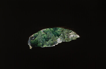 Cave at Gila Cliff. National Gila Wilderness. Gila River. New Mexico USA