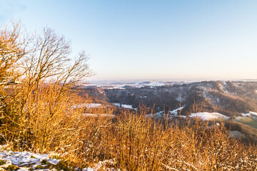 sunset in the mountains