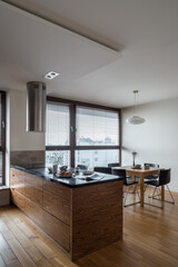 Kitchen with dining table