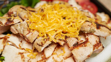 Egg Chicken Breast Salad and Sauce