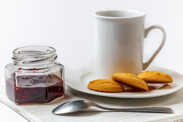 tea biscuits with raspberries for breakfast 