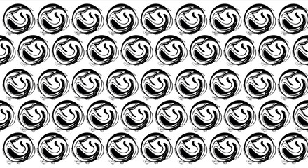 Abstract black and white circle seamless background. Pattern ornament vector ilustration eps 10.