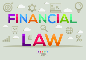 Creative (financial law) Banner Word with Icon ,Vector illustration.
