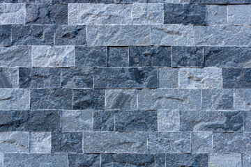 青い石のタイルの壁
