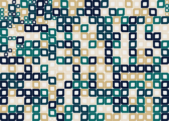 Fototapeta premium Abstract Geometric Pattern generative computational art illustration
