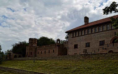 Fototapeta na wymiar Novi Sad, Serbia - June 02. 2013: Villa Stankovic on Fruska Gora in Cortanovci. Novi Sad, Serbia 