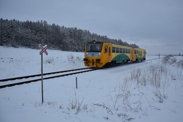 train in the winter