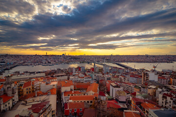 Obraz premium Cityscape of Istanbul from Galata Tower