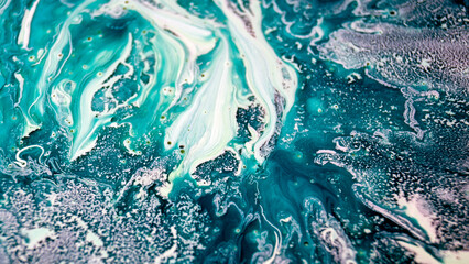 The colors of the aqueous ink are translucent. Abstract multicolored marble texture background