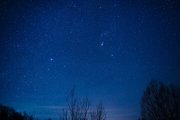 Milky Way stars and starry skies photographed with long exposure from a remote suburb dark location.