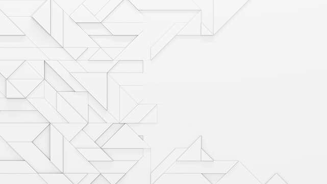 White Futuristic Background With Copy Space (3D Illustration)