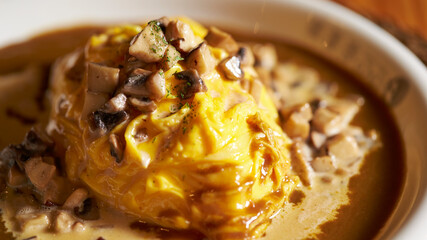 Mushroom Cream Sauce and Curry 