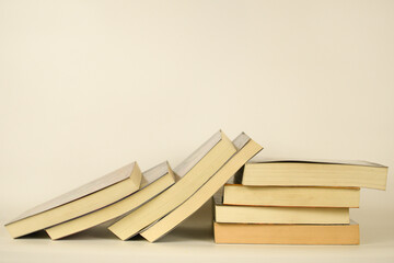 stack of books on white background literture libary
