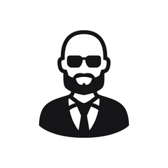 Bald man with eyeglasses avatar icon