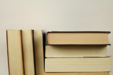 stack of books on white background literture libary