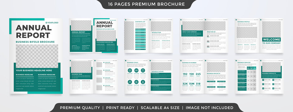 a4 business annual report template design with minimalist layout style use for company profile and portfolio