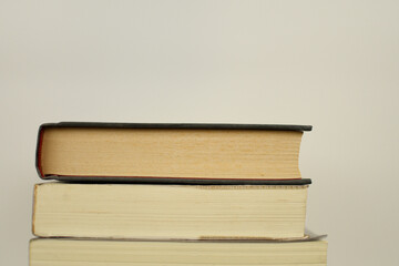 stack of books on white background literture libary