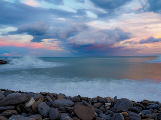 clouds over the sea