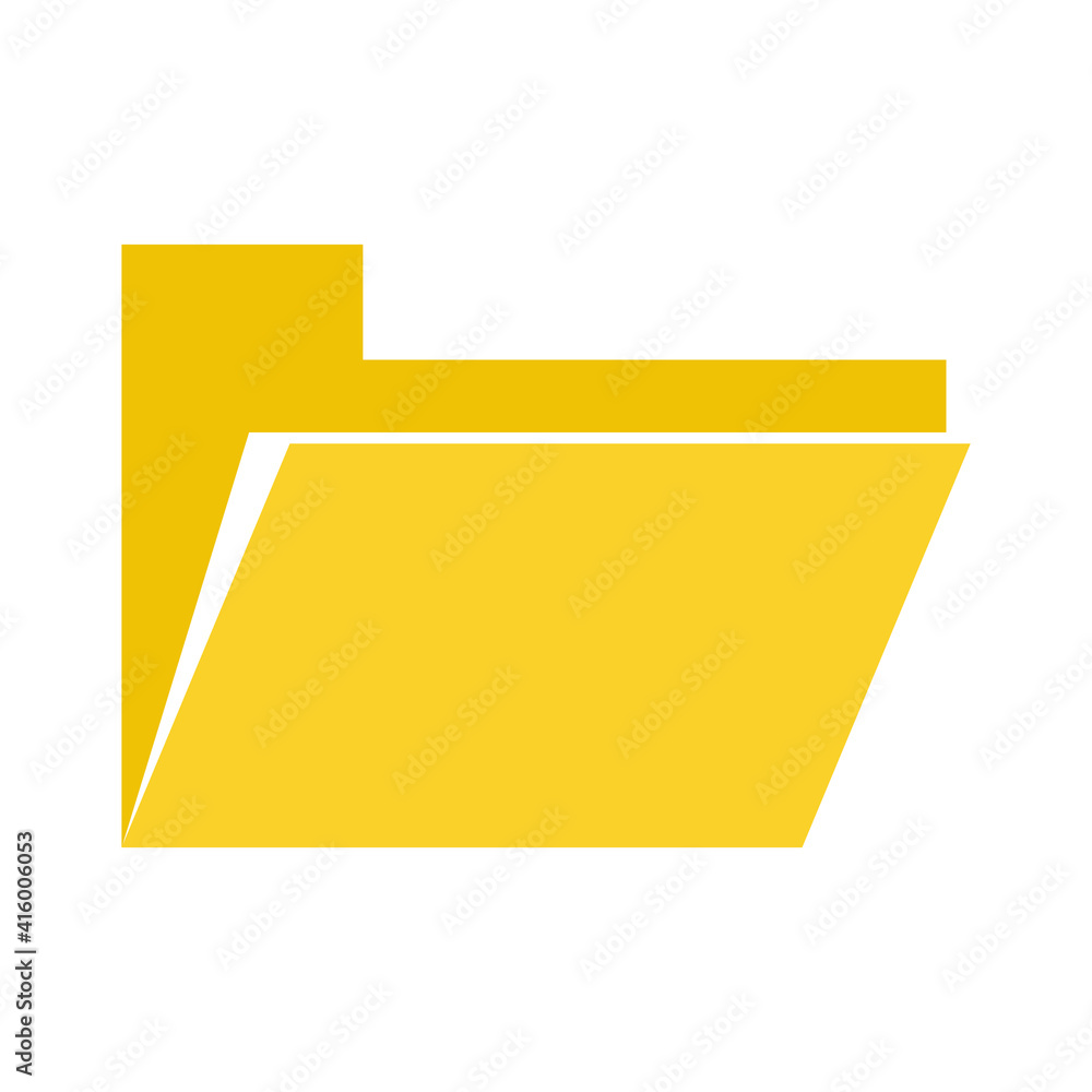 Aufkleber yellow file folder icon on white background vector.