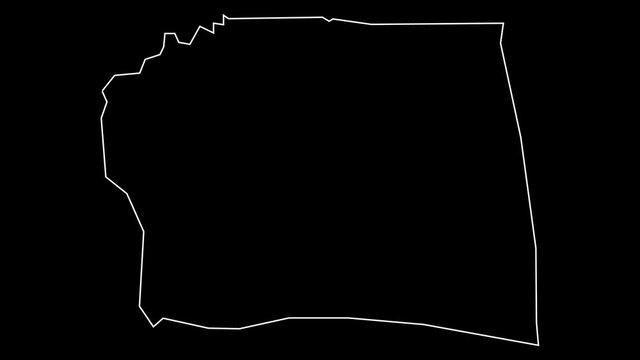 Cairo Egypt governorate map outline animation