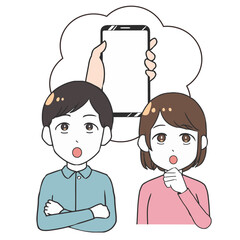 スマホについて考える　若い夫婦