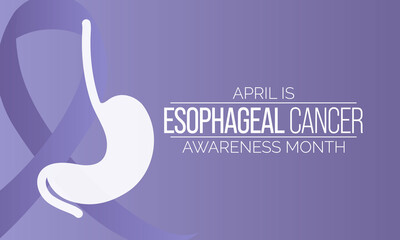 Vector illustration on the theme of Esophageal cancer awareness month observed each year during April.
