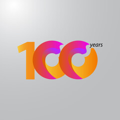 100 Years Anniversary Celebration Vector Template Design Illustration