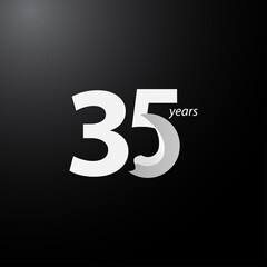 35 Years Anniversary Celebration Vector Template Design Illustration