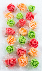 Wallpaper for your computer or phone - flowers in the snow.