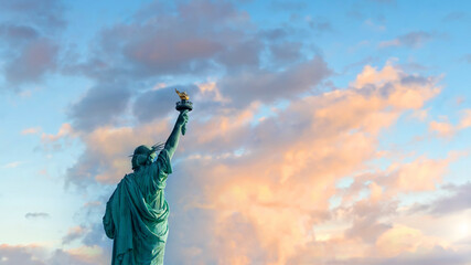 The statue of Liberty in Manhattan, New York City