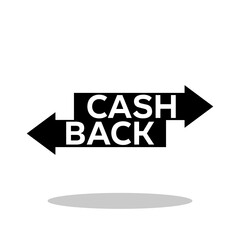 Cash back icon in flat style. Money return symbol for your web site design, logo, app, UI Vector EPS 10.