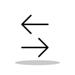 Arrows left, right icon in flat style. Arrows symbol for your web site design, logo, app, UI Vector EPS 10.