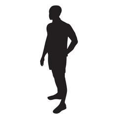 vector, isolated, black silhouette of a man