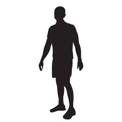 vector, isolated, black silhouette of a man walking