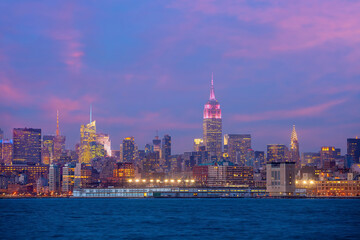 Fototapeta na wymiar New York City skyline, cityscape of Manhattan