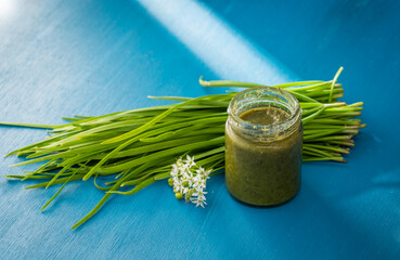 Chinese characteristic hot pot dipping sauce with chive flower sauce