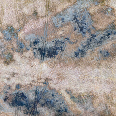 aerial view over the rural fields in spring season