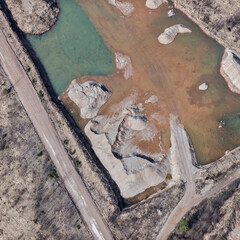 aerial view over the sandpit