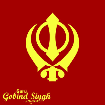 Guru Gobind Singh jayanti banner, card Vector Illustration.