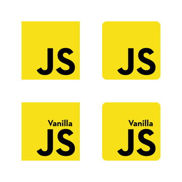JavaScript emblem black letters on the yellow background.