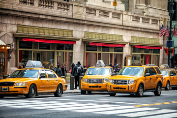 Yellow Taxi in Manhattan, New York City