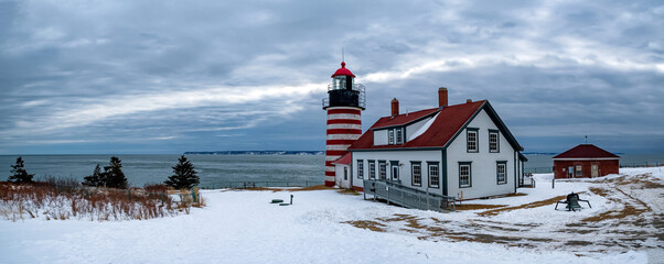 West Quoddy Head Light,  Lubec, Maine, is the easternmost point of the contiguous United States. © Belikova Oksana