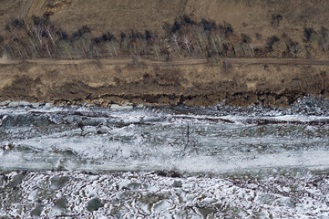 aerial view over the Riga gulf coast